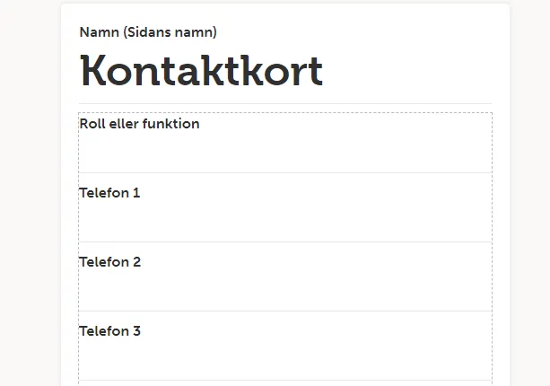 Exempel på hur Titel på textmodul ser ut